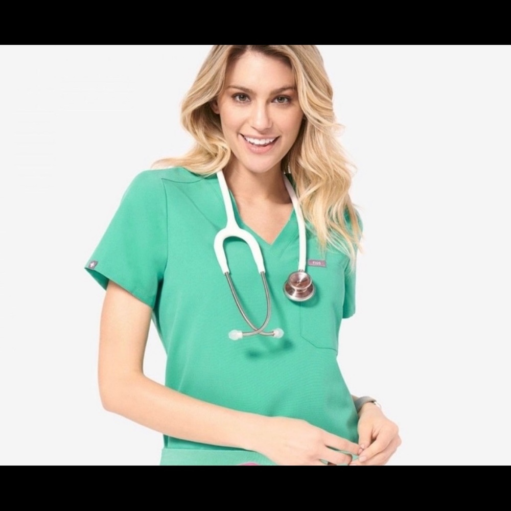 Figs Surgical Green NWT Catarina Top Size XXS & Yola High Waisted Pants Size XS